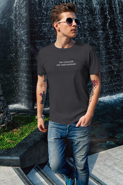 I Am Cooler On Instagram Mens Half Sleeves T-shirt- FunkyTeesClub