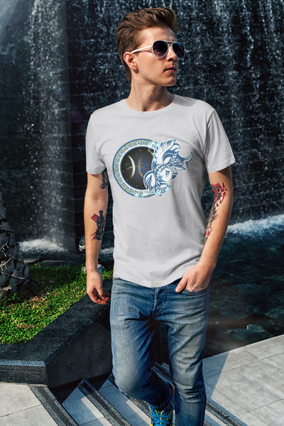 Pisces Zodiac Sign Mens Half Sleeves T-shirt- FunkyTeesClub