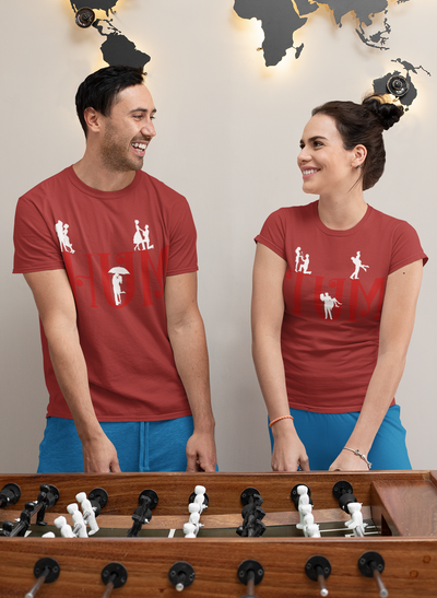 Hum Tum Couple Half Sleeves T-Shirts -FunkyTeesClub