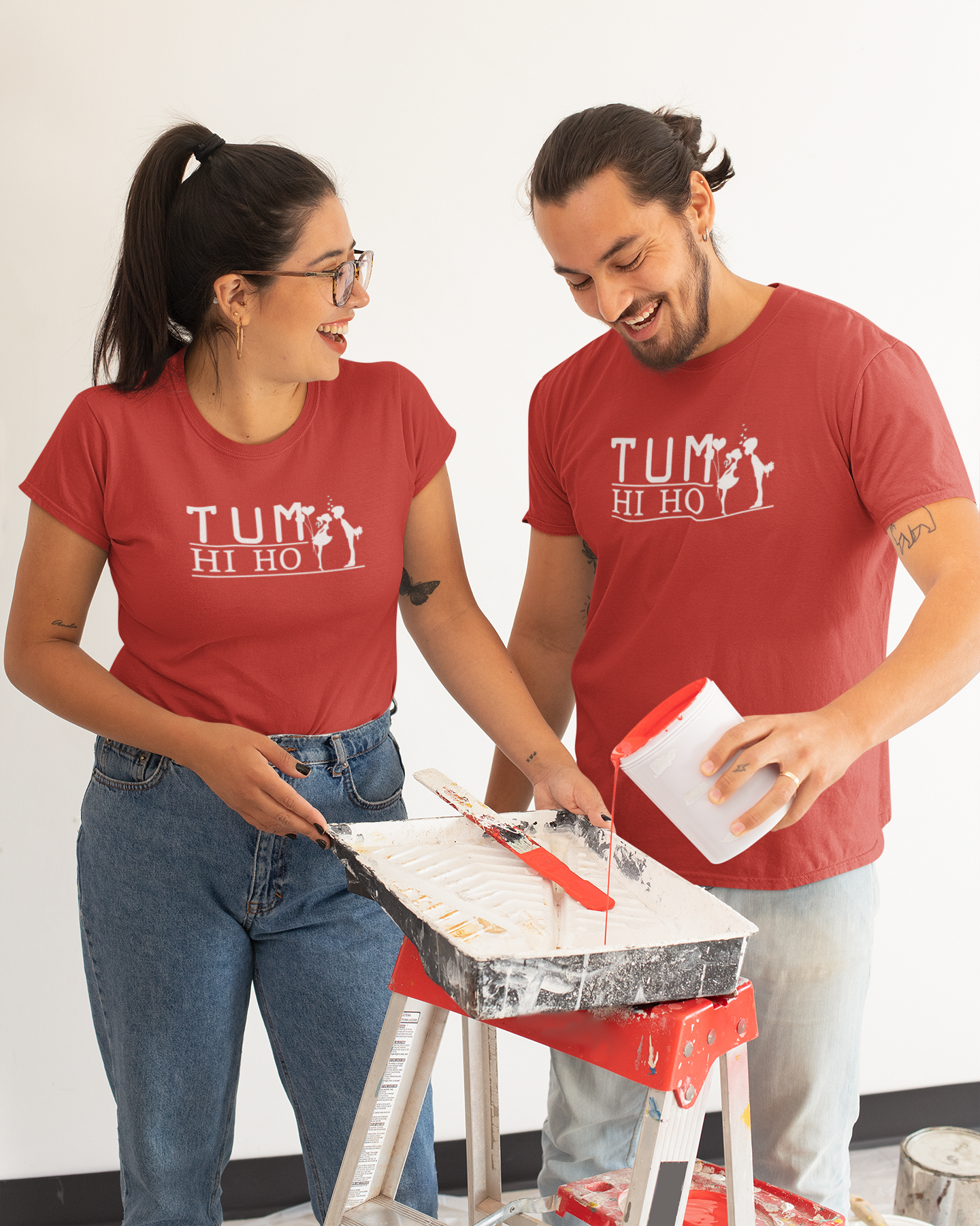 Tum Hi Ho Couple Half Sleeves T-Shirts -FunkyTeesClub