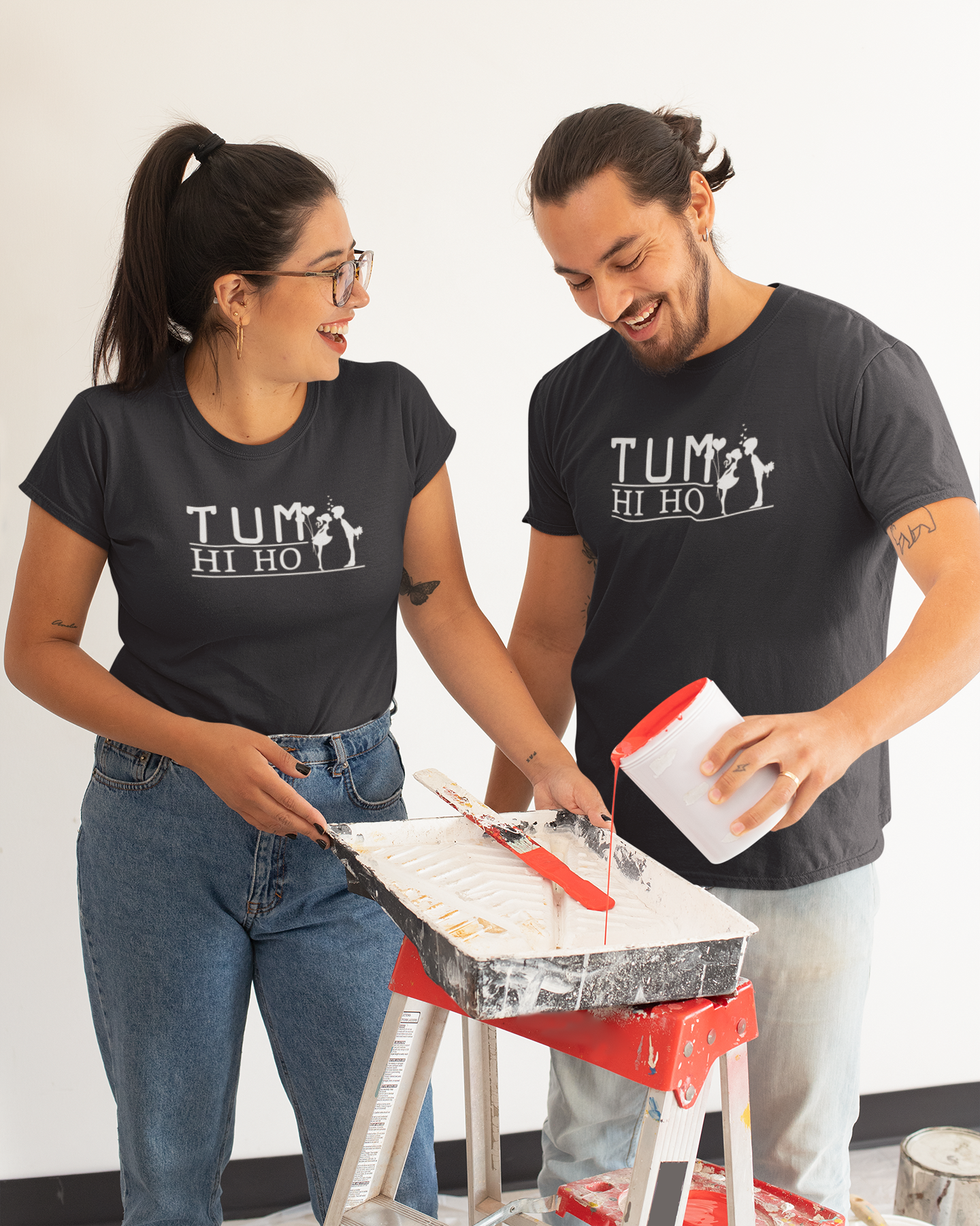 Tum Hi Ho Couple Half Sleeves T-Shirts -FunkyTeesClub