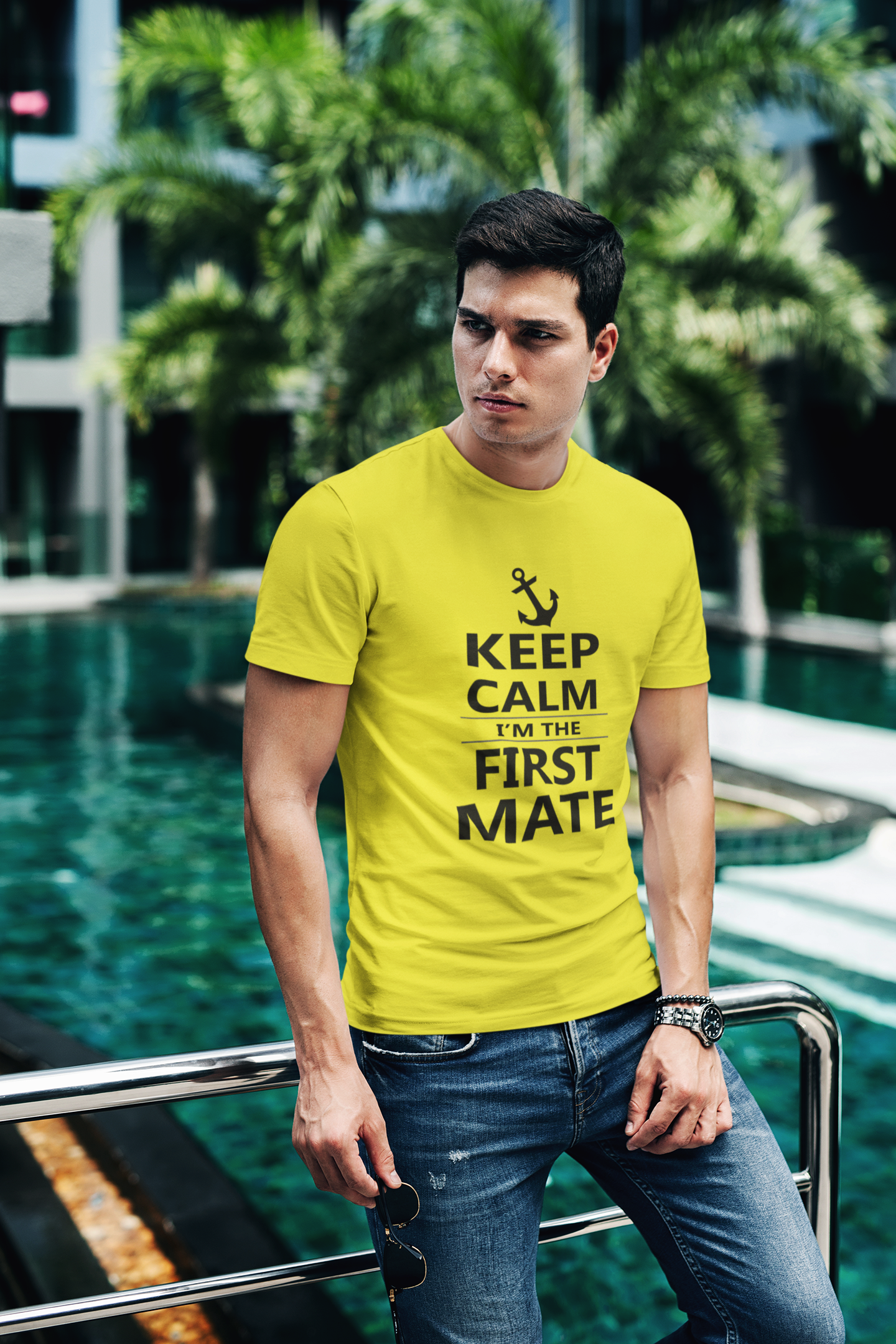 Keep Calm I Am The First Mate Merchant Navy Mens Half Sleeves T-shirt- FunkyTeesClub