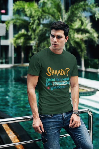 Shaadi Mens Half Sleeves T-shirt- FunkyTeesClub