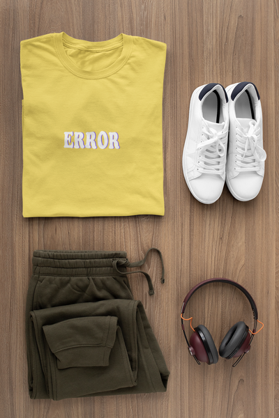 Error Minimal Mens Half Sleeves T-shirt- FunkyTeesClub