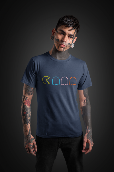 Pacman Mens Half Sleeves T-shirt- FunkyTeesClub