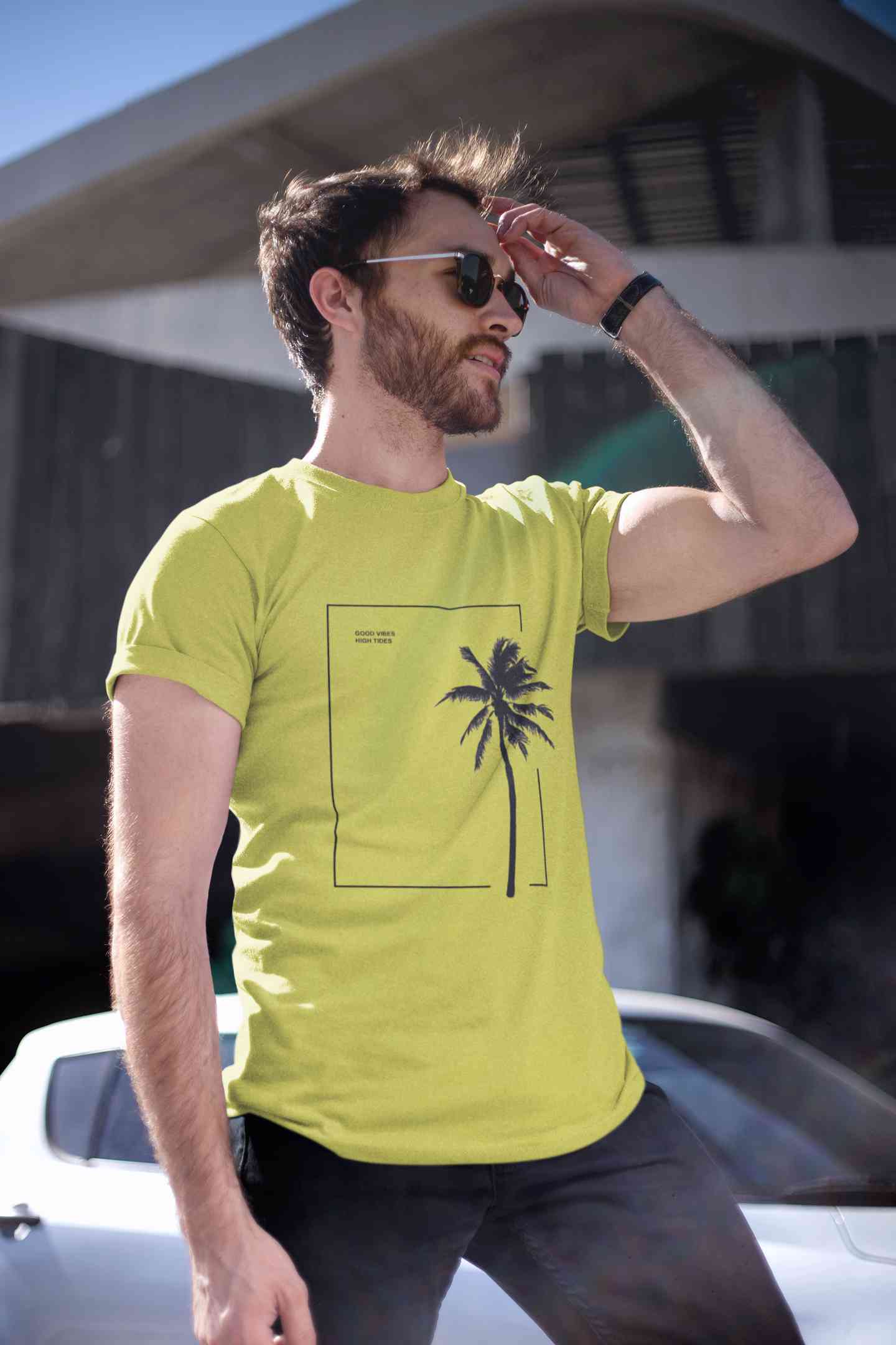 Good Vibes High Tides Mens Half Sleeves T-shirt- FunkyTeesClub
