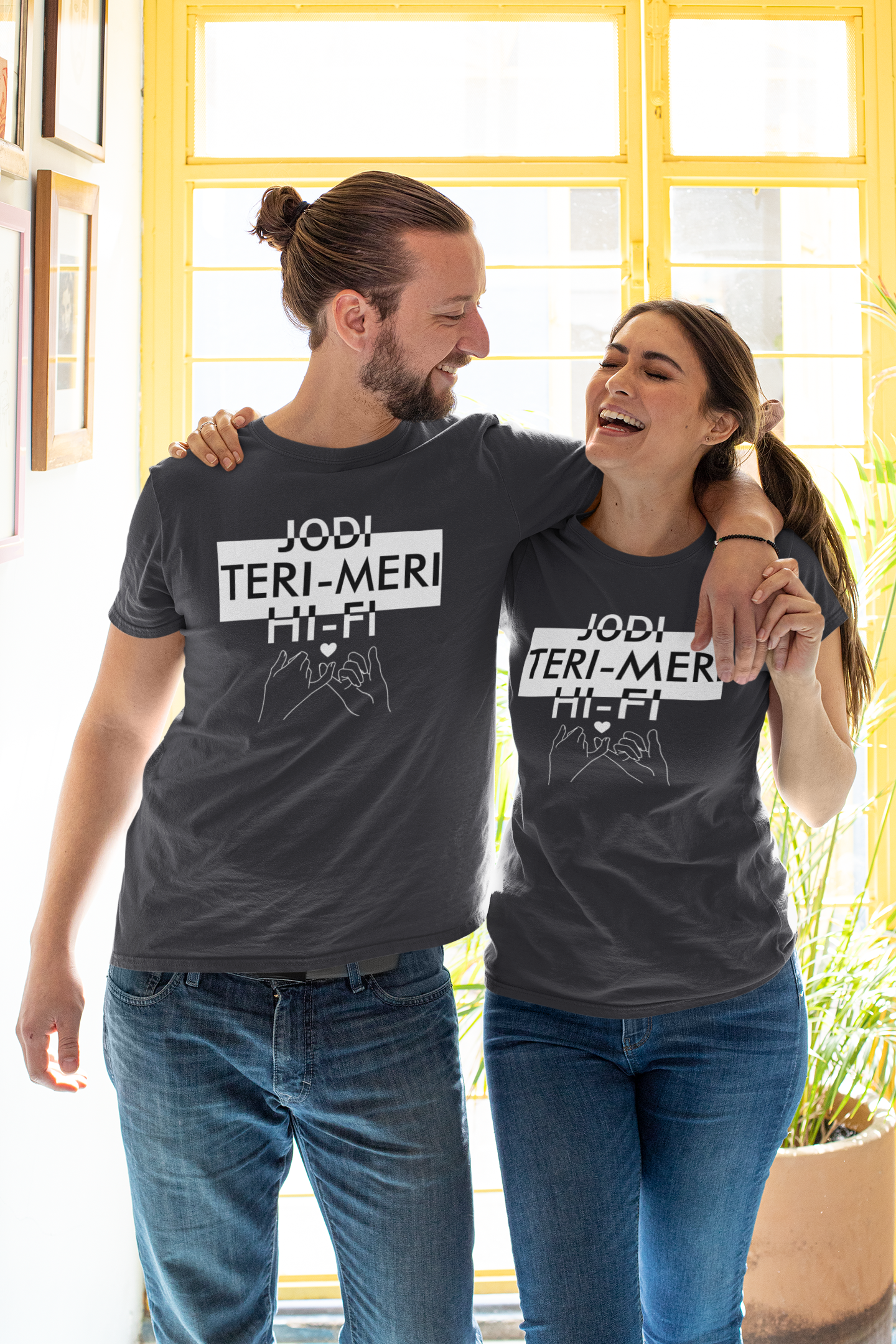 Jodi Teri Meri Couple Half Sleeves T-Shirts -FunkyTeesClub