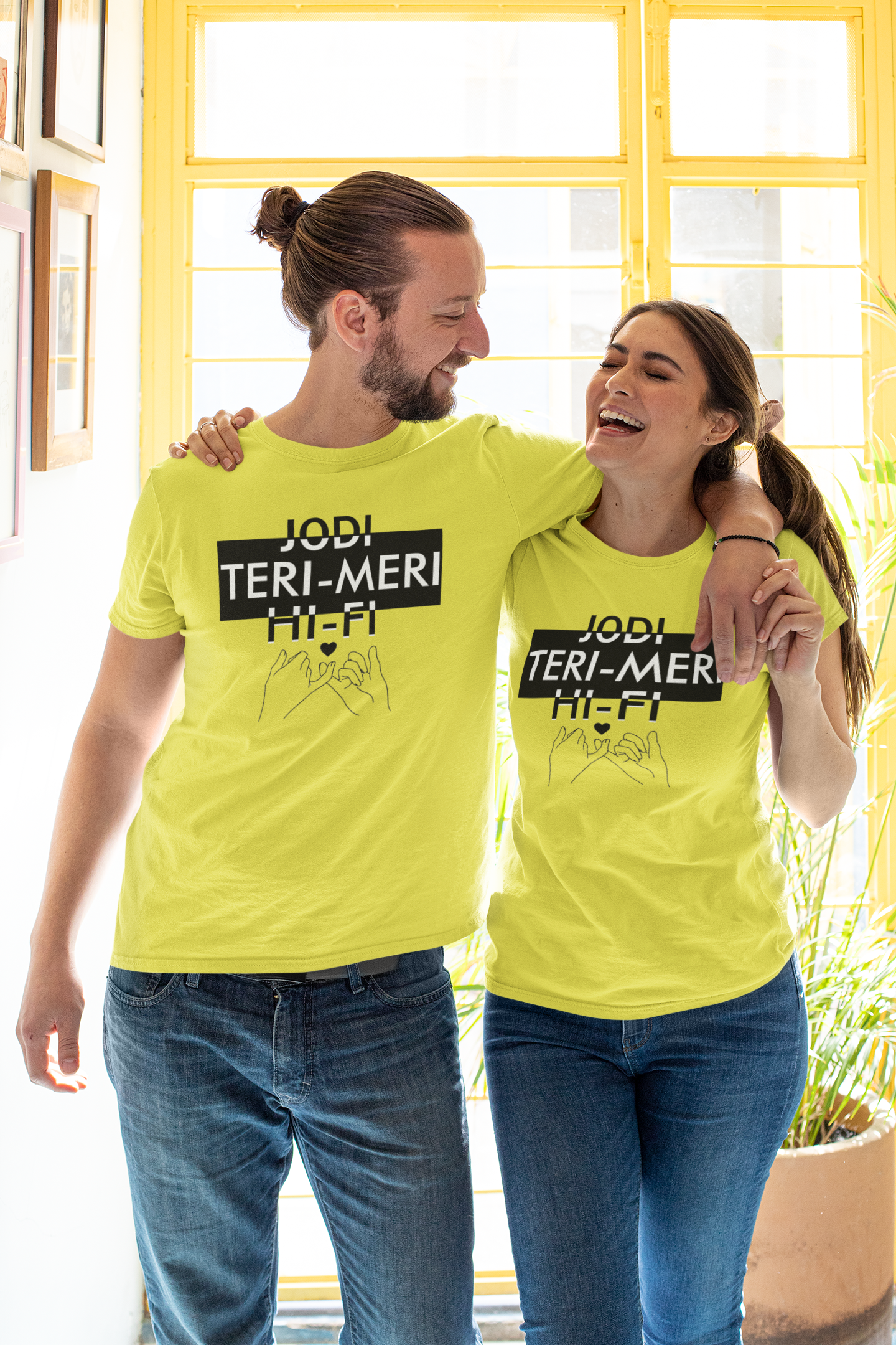 Jodi Teri Meri Couple Half Sleeves T-Shirts -FunkyTeesClub