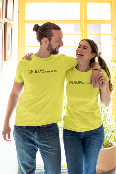 No Tears Couple Half Sleeves T-Shirts -FunkyTeesClub
