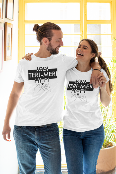 Jodi Teri Meri Couple Half Sleeves T-Shirts -FunkyTeesClub