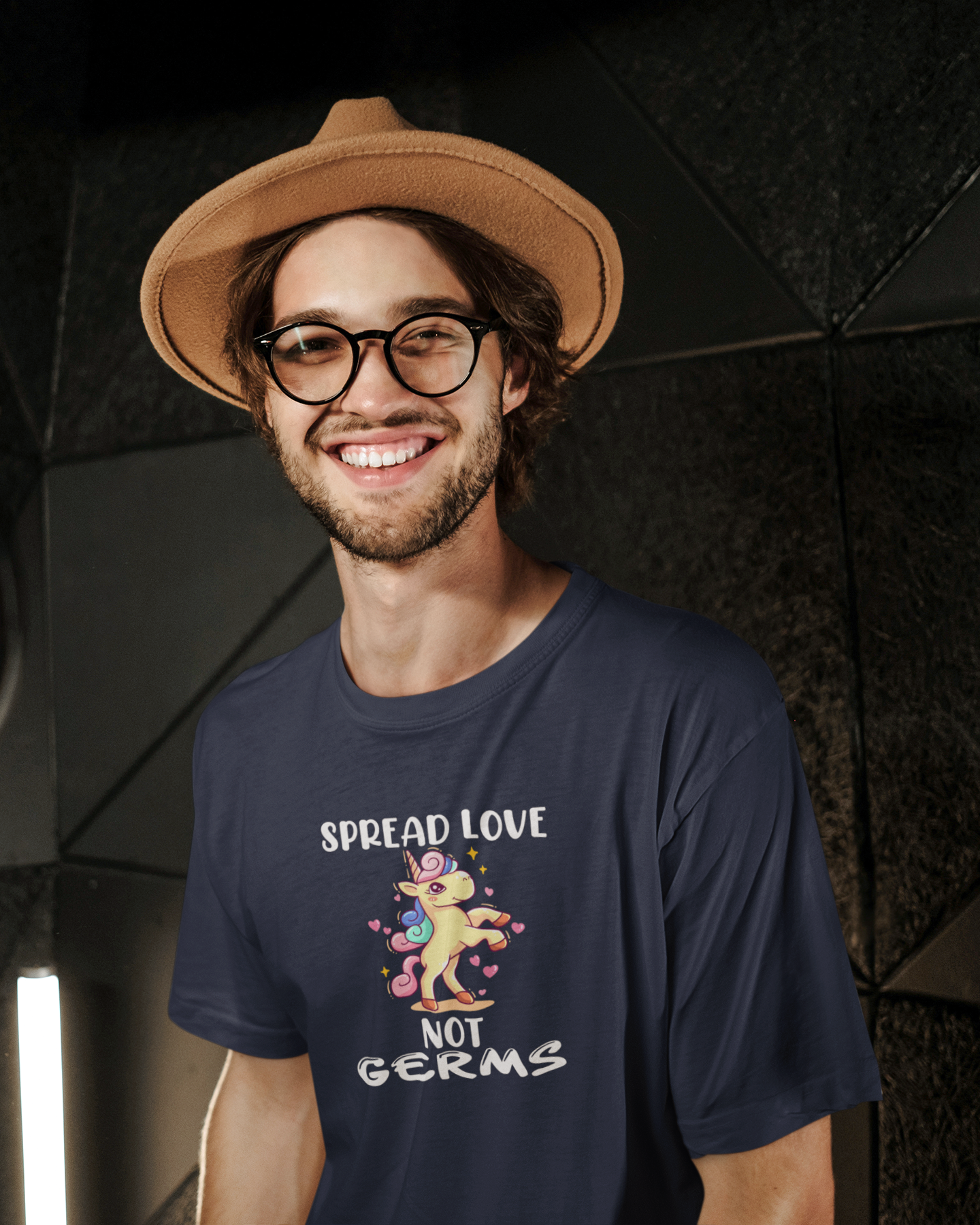 Spread Love Not Germs Mens Half Sleeves T-shirt- FunkyTeesClub