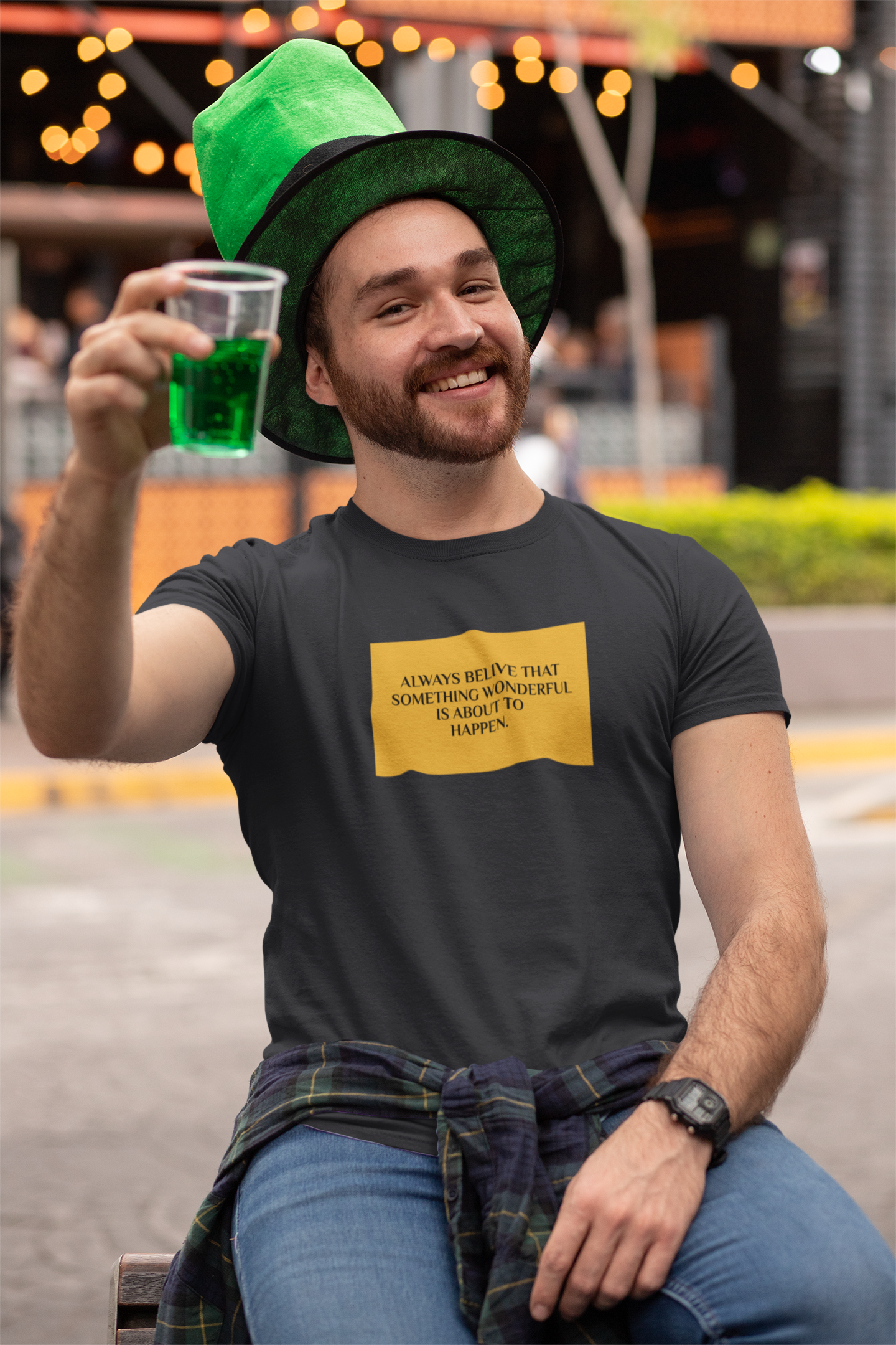 Always Believe Quotes Mens Half Sleeves T-shirt- FunkyTeesClub