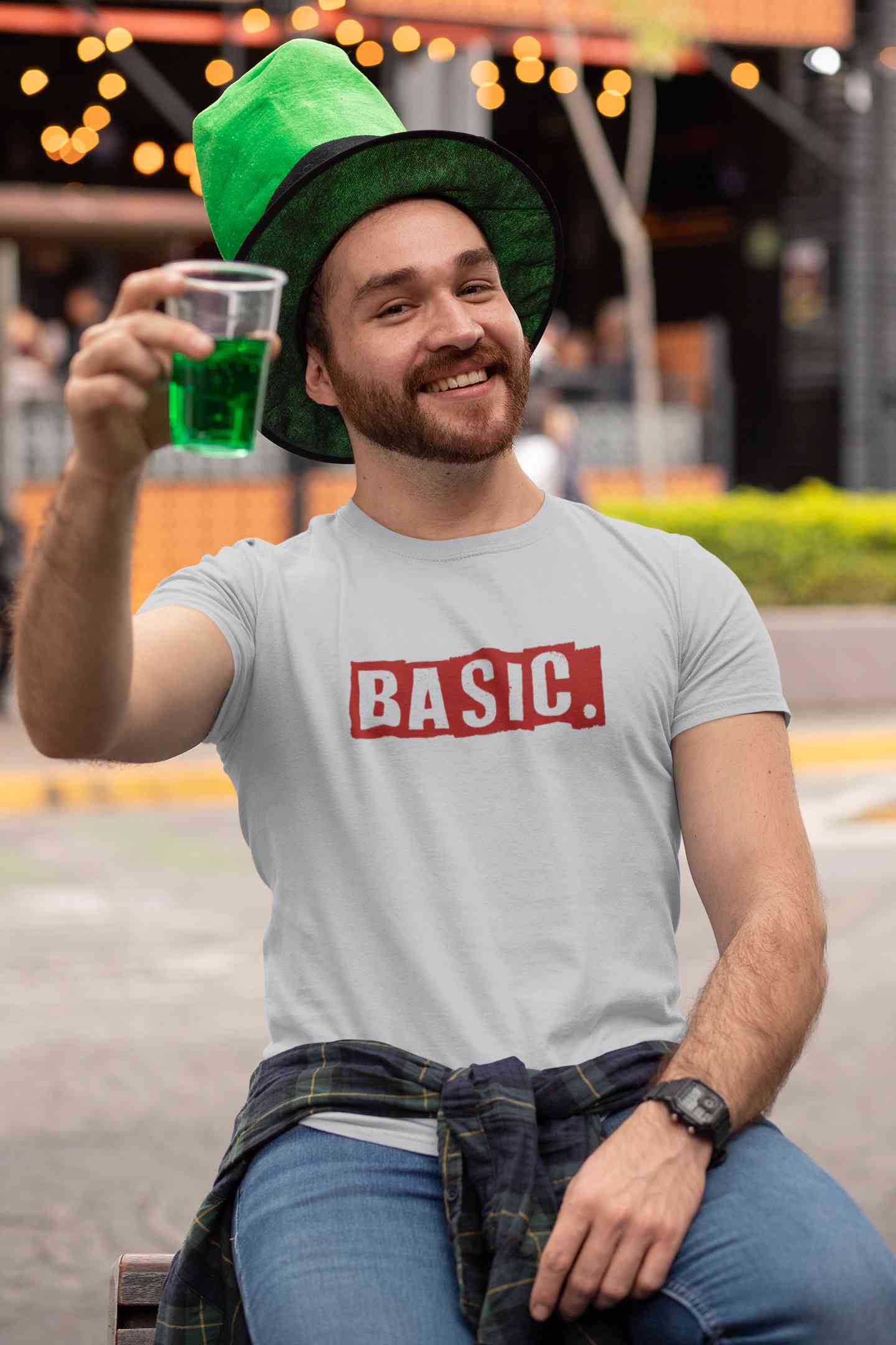 Basic Typography Mens Half Sleeves T-shirt- FunkyTeesClub