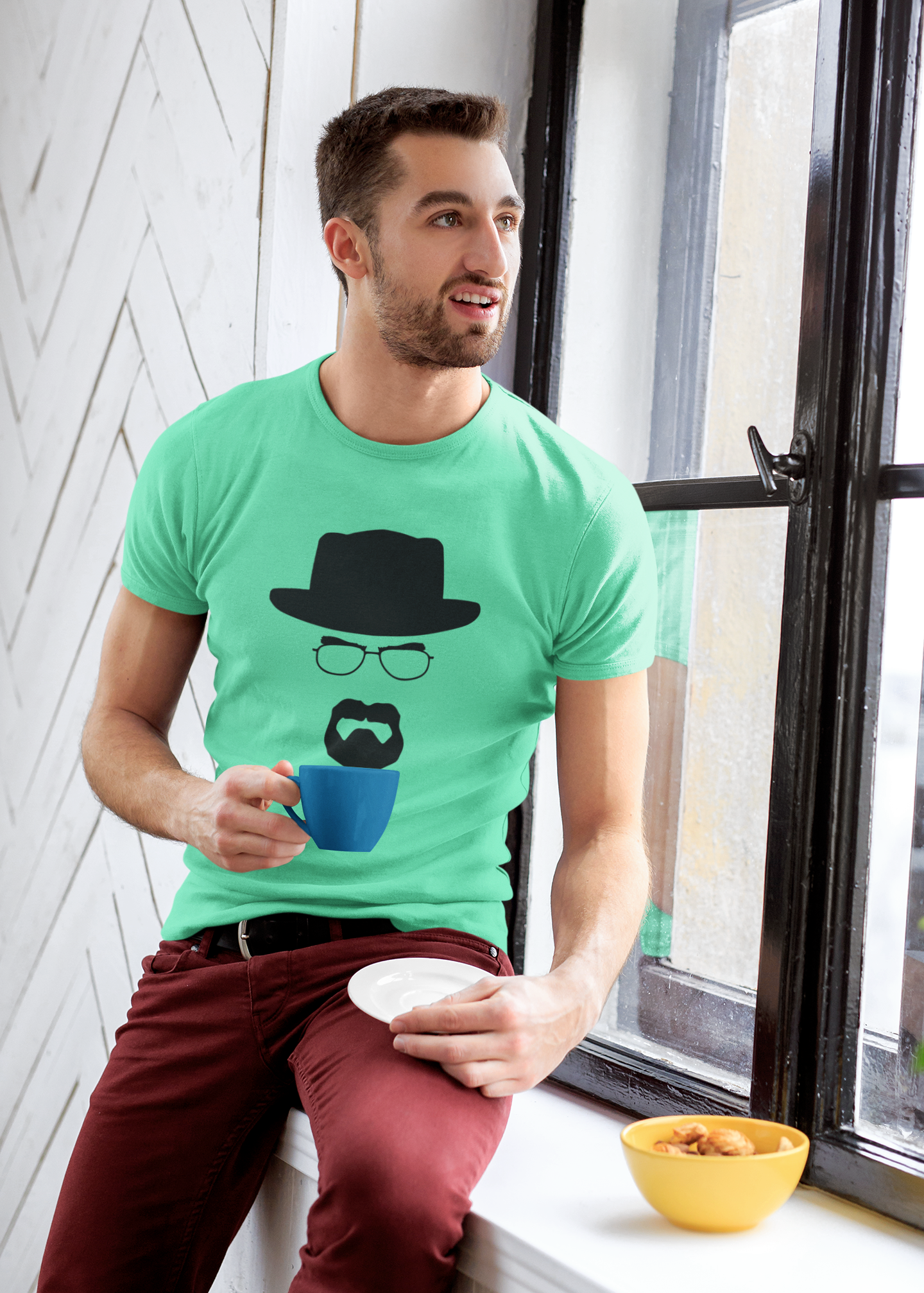 Heisenberg Breaking Bad Web Series Mens Half Sleeves T-shirt- FunkyTeesClub