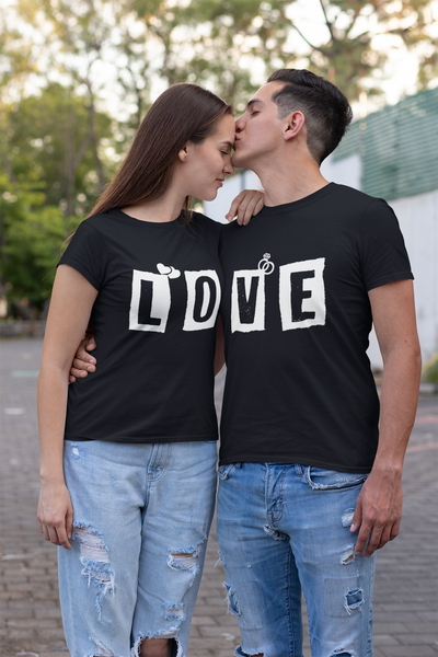 Love Couple Half Sleeves T-Shirts -FunkyTeesClub