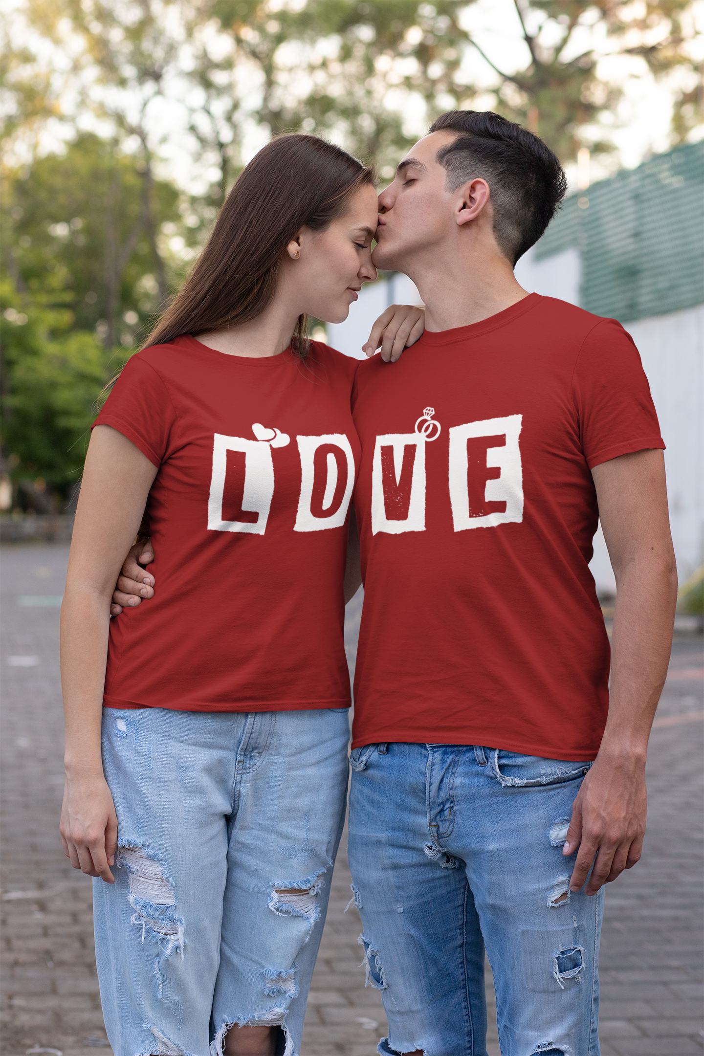 Love Couple Half Sleeves T-Shirts -FunkyTeesClub