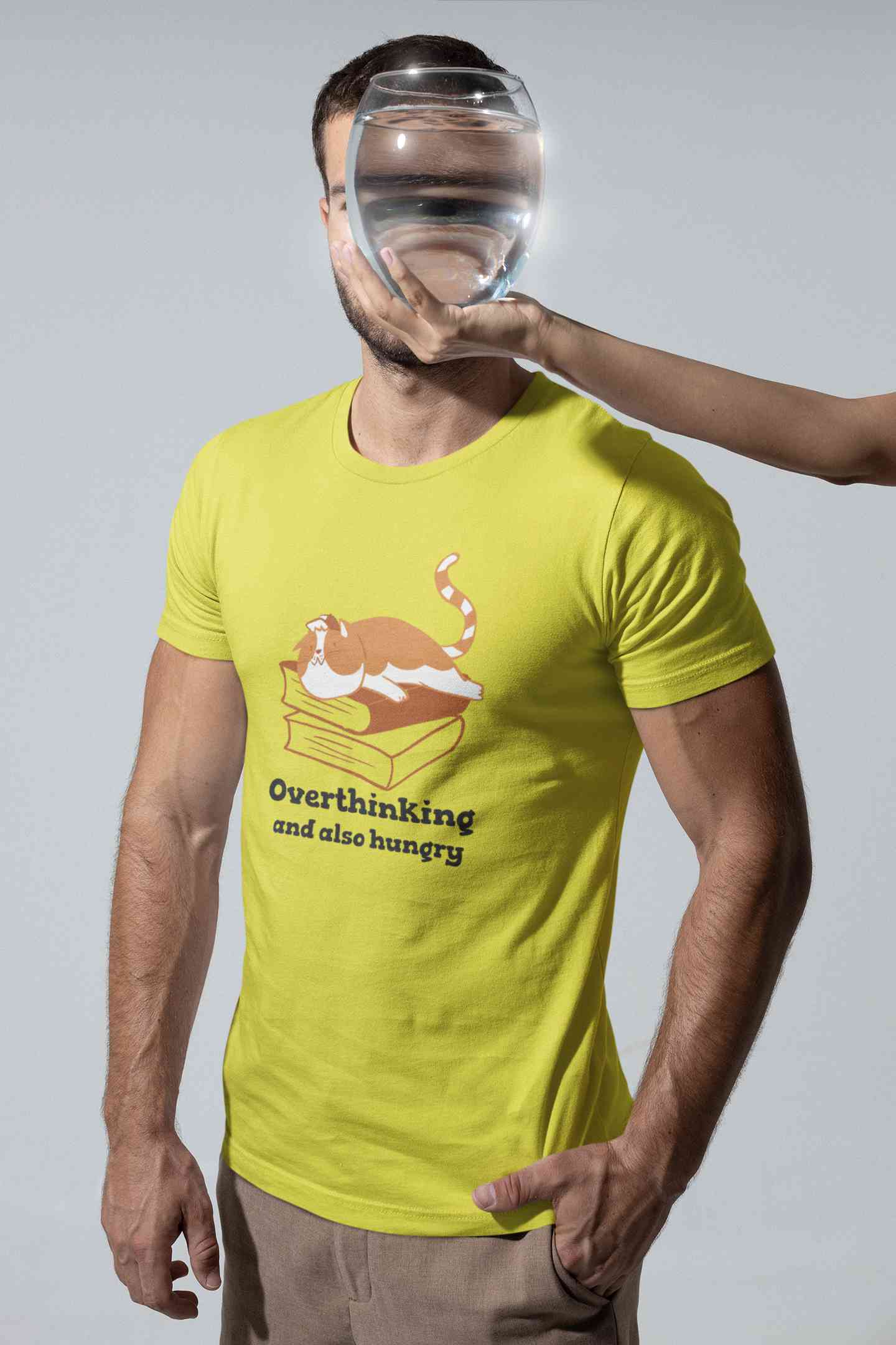 Overthinking And Also Hungry Mens Half Sleeves T-shirt- FunkyTeesClub