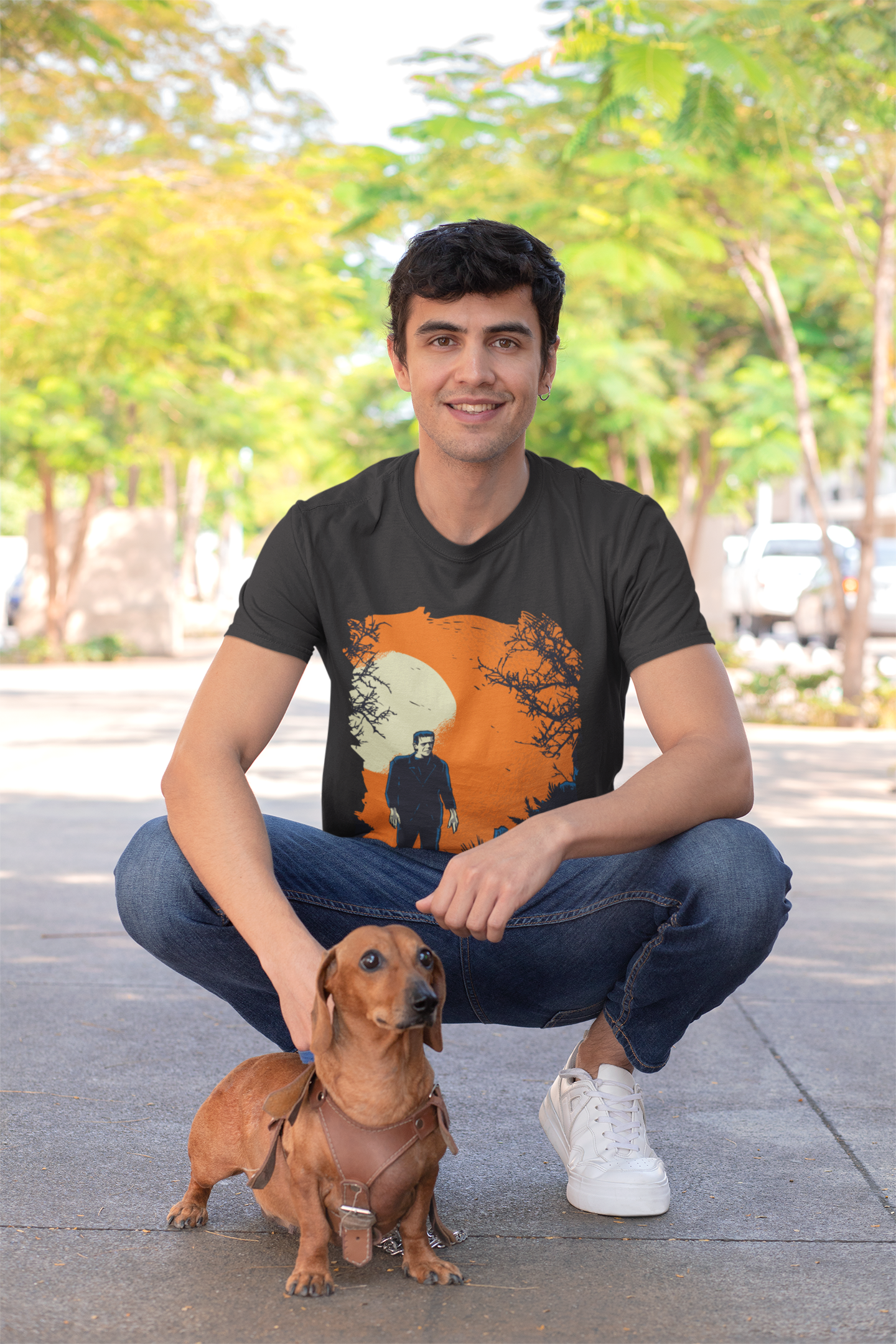 Frankenstein Mens Half Sleeves T-shirt- FunkyTeesClub