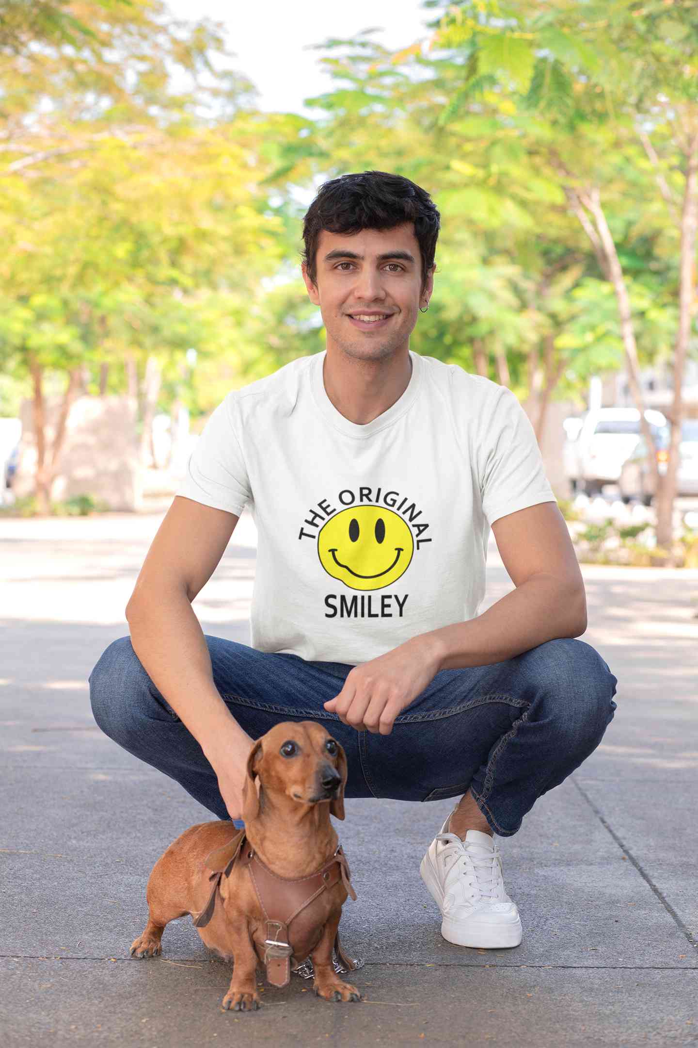 The Original Smiley Mens Half Sleeves T-shirt- FunkyTeesClub