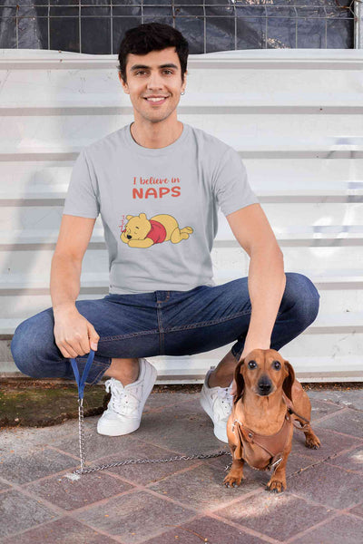 I Believe In Naps Mens Half Sleeves T-shirt- FunkyTeesClub