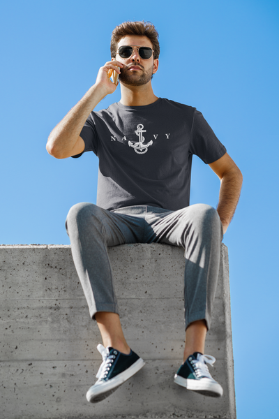 Merchant Navy Mens Half Sleeves T-shirt- FunkyTeesClub