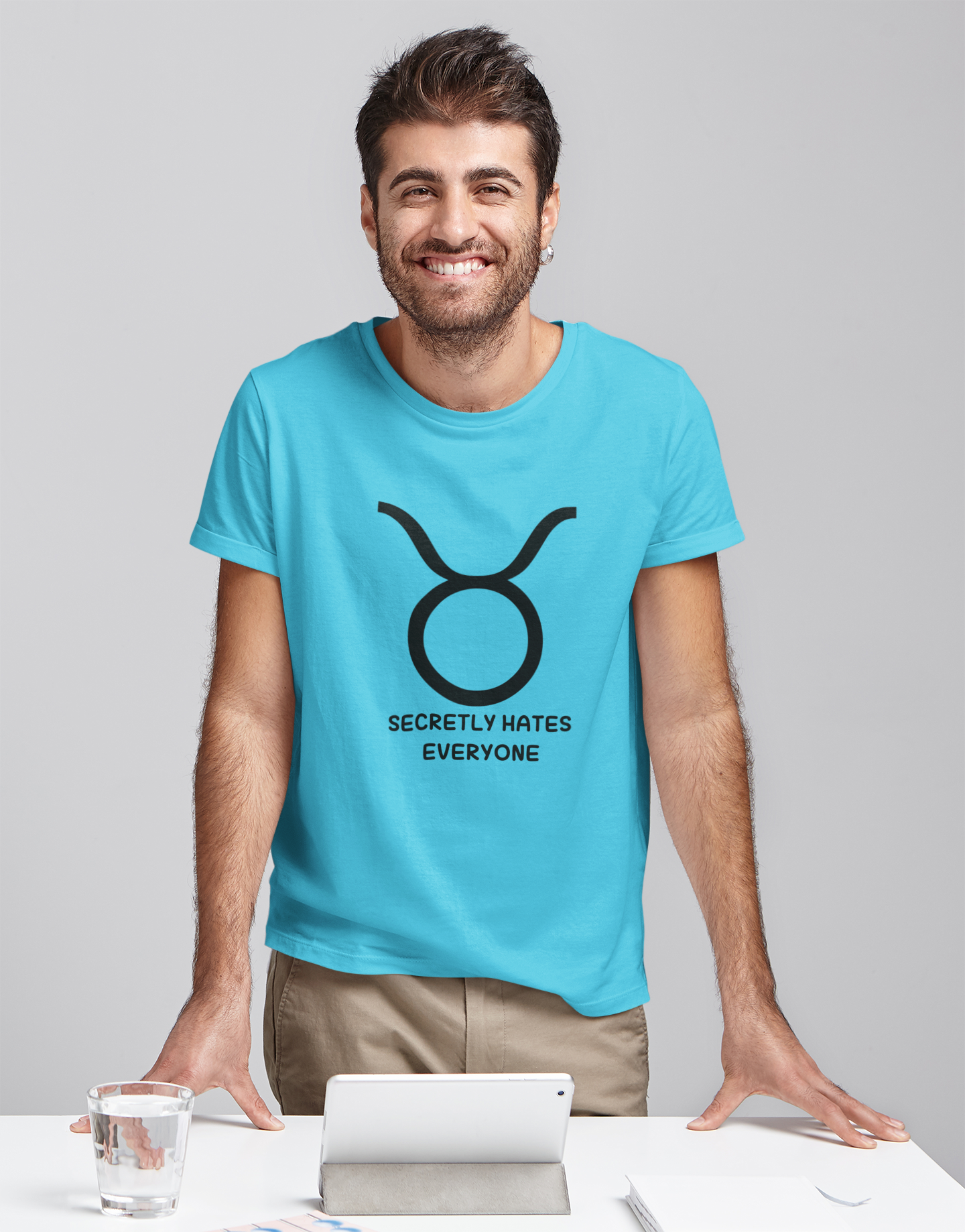 Taurus Zodiac Sign Mens Half Sleeves T-shirt- FunkyTeesClub