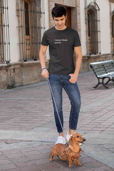 Never Finish Mens Half Sleeves T-shirt- FunkyTeesClub