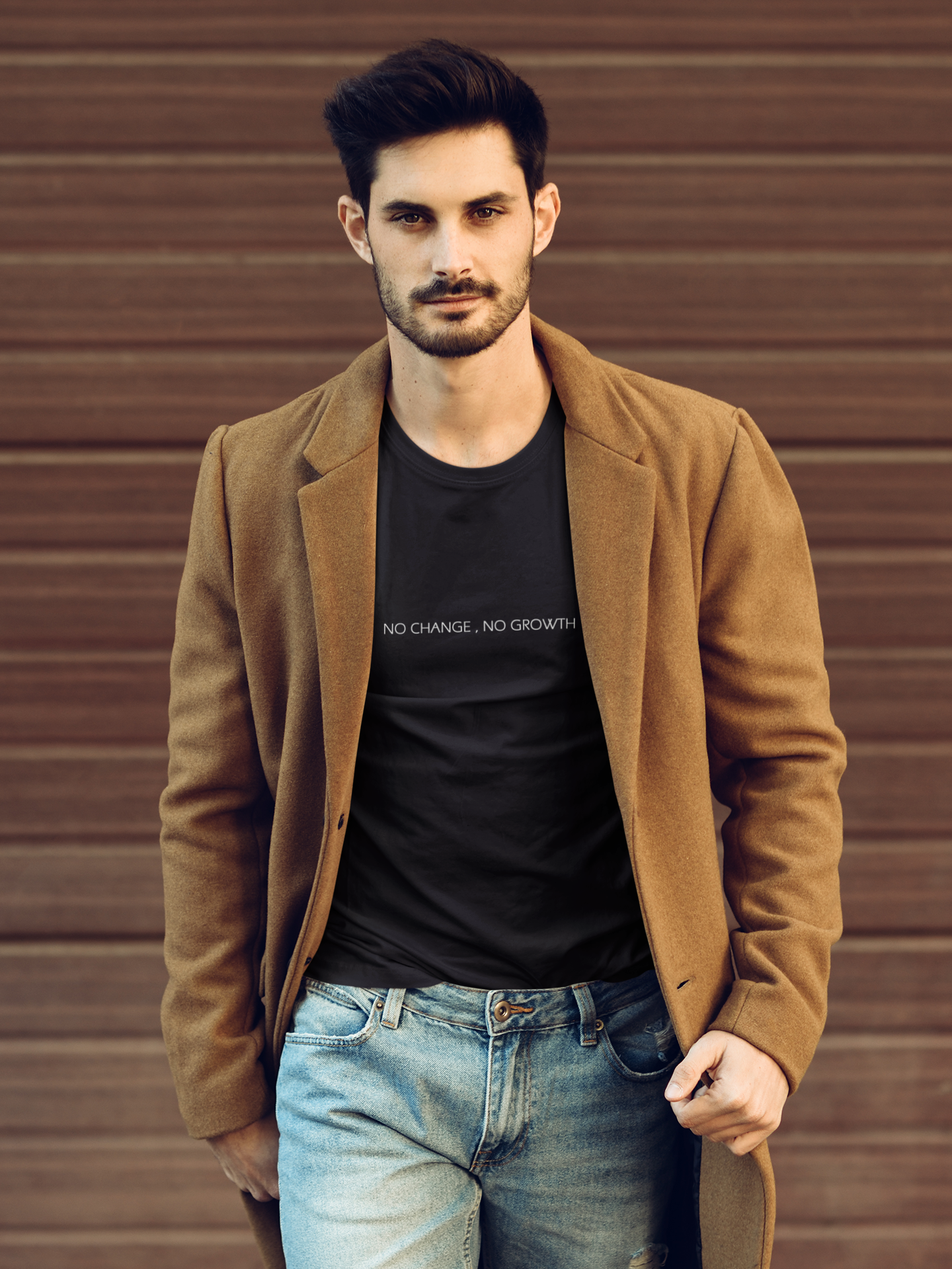 No Changes No Growth Minimal Mens Half Sleeves T-shirt- FunkyTeesClub