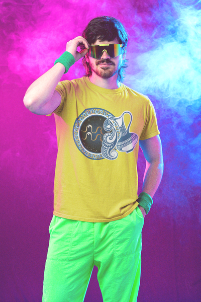 Aquarius Zodiac Sign Mens Half Sleeves T-shirt- FunkyTeesClub