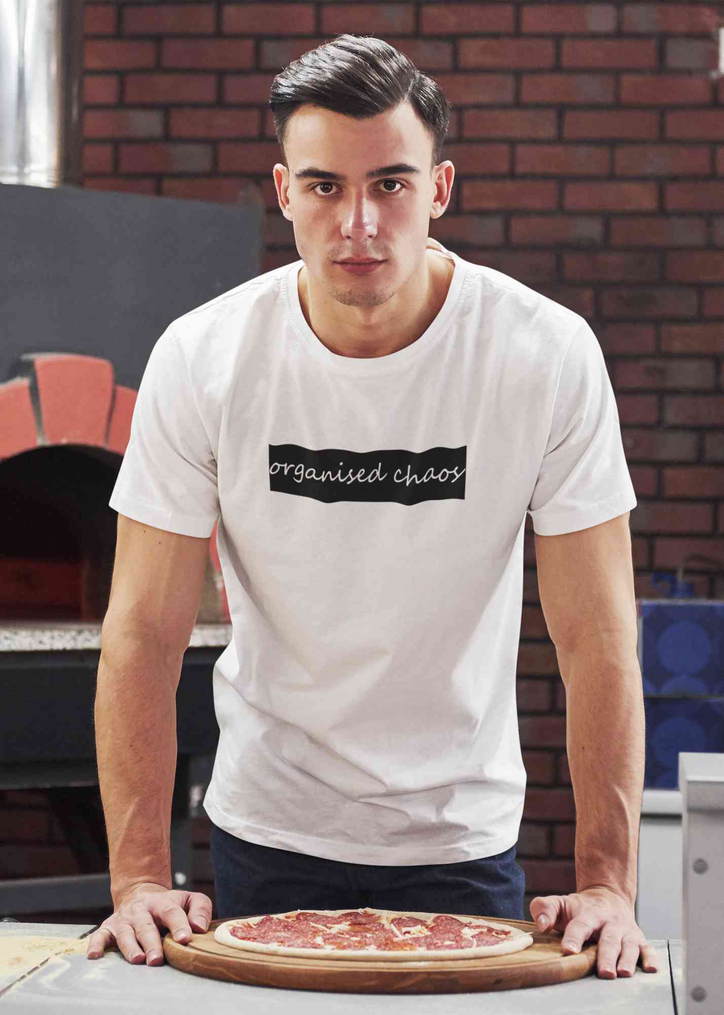 Organised Chaos Mens Half Sleeves T-shirt- FunkyTeesClub