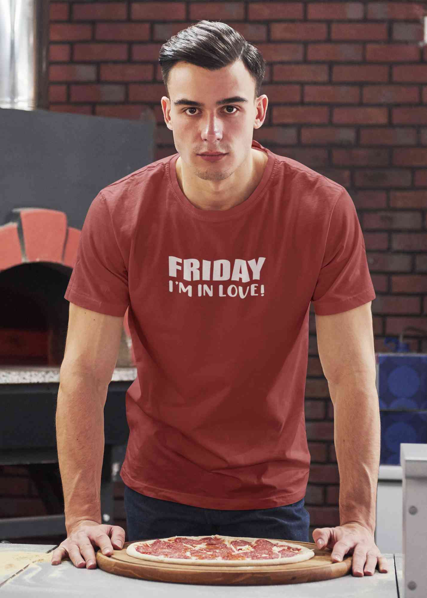 Friday I Am In Love Mens Half Sleeves T-shirt- FunkyTeesClub