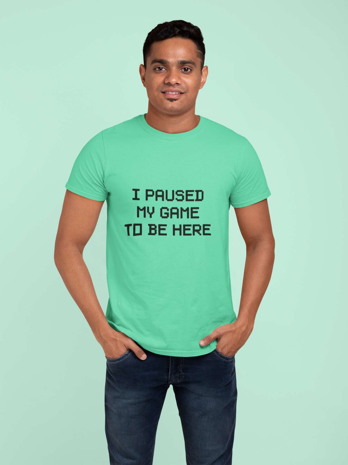 I paused my game to be here Mens Half Sleeves T-shirt- FunkyTeesClub