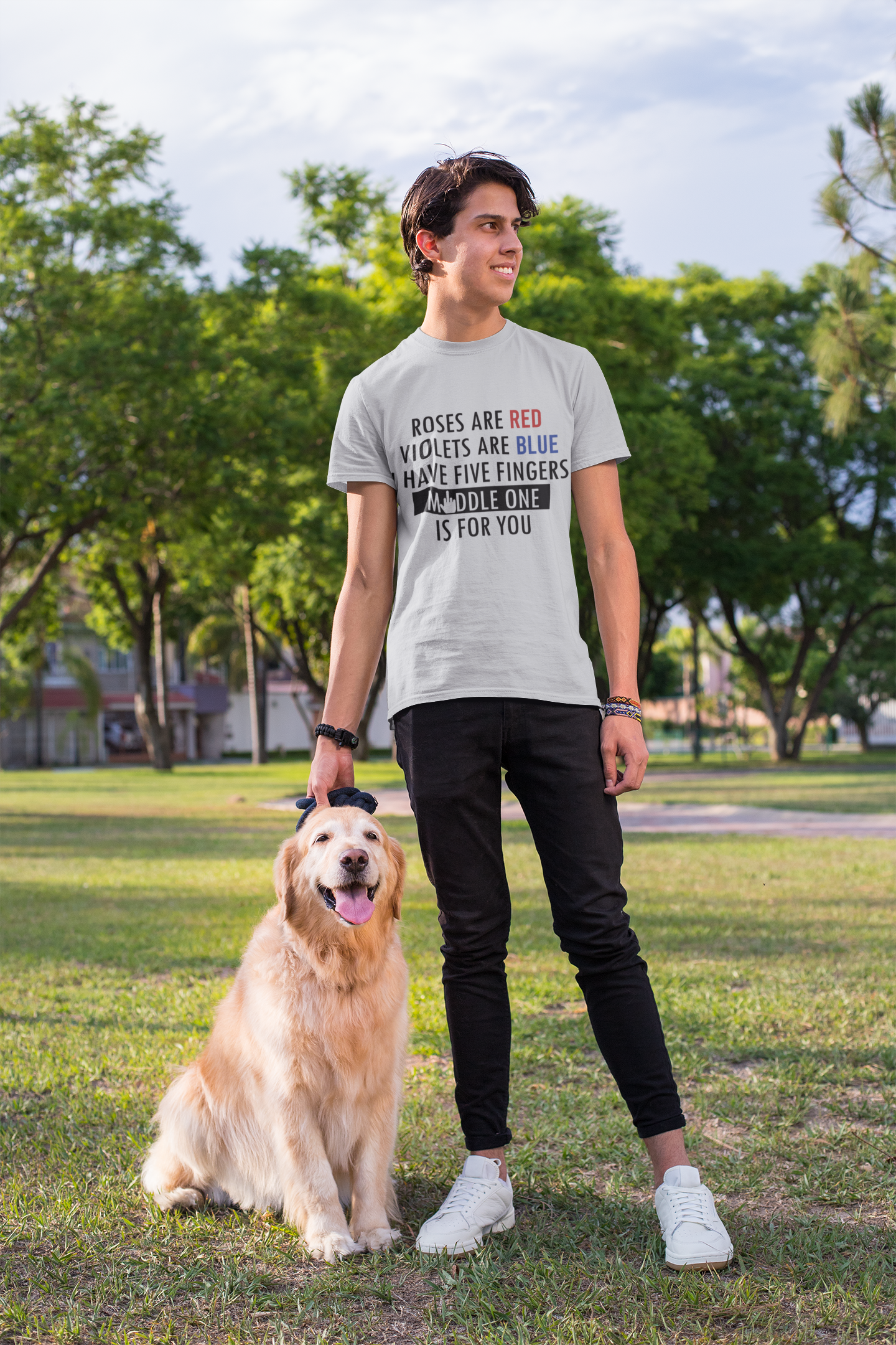 Middle One Mens Half Sleeves T-shirt- FunkyTeesClub