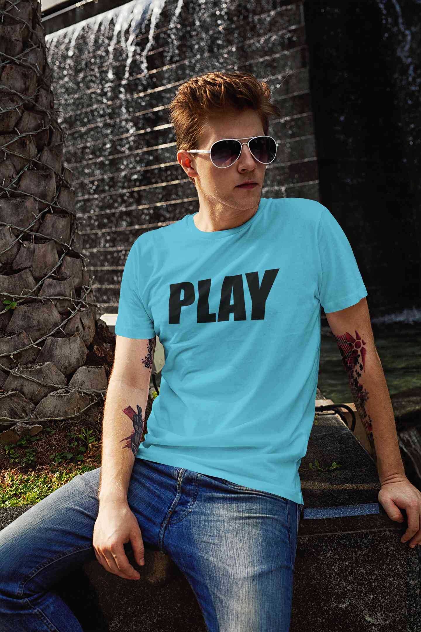 Play Mens Half Sleeves T-shirt- FunkyTeesClub