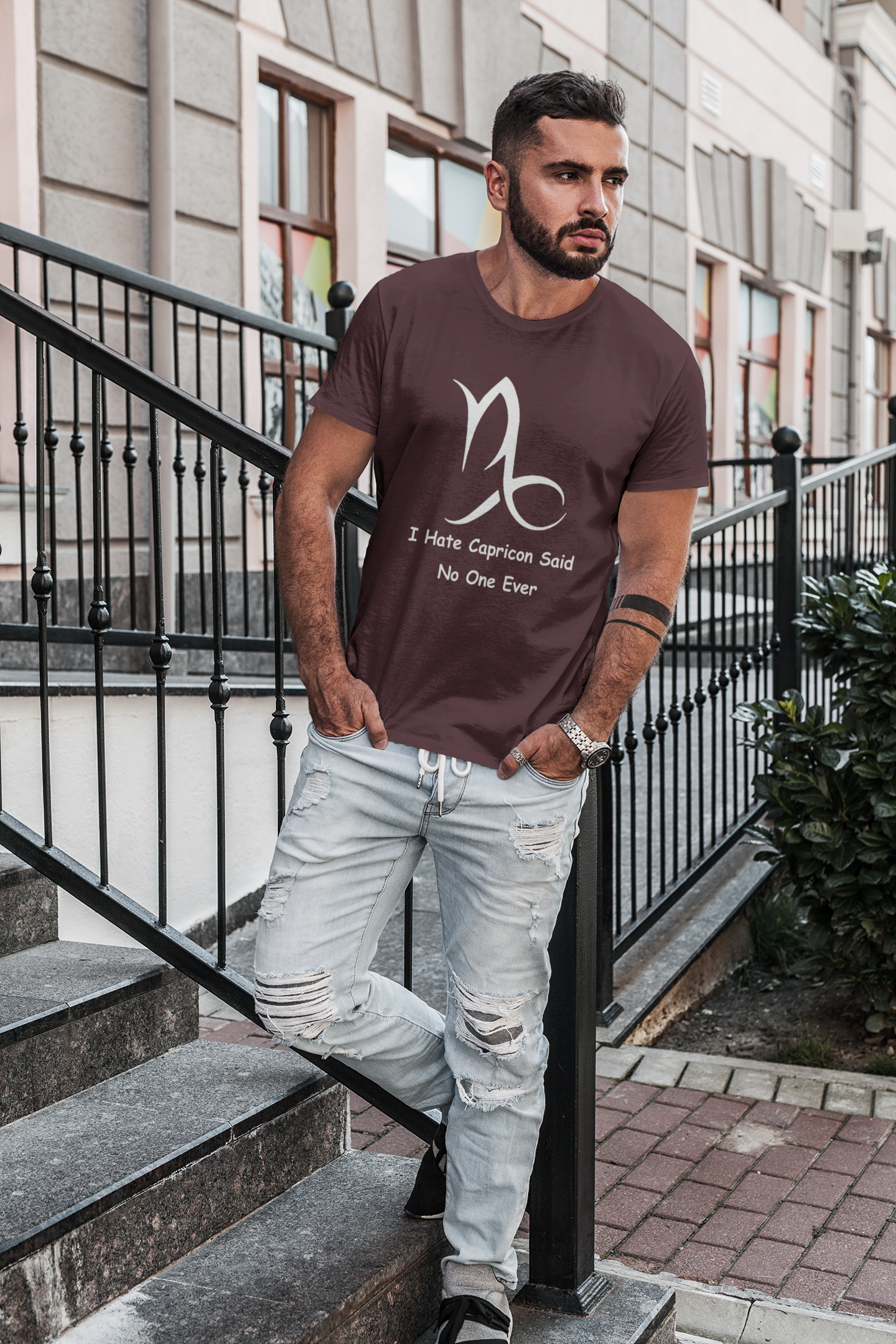 Capricon Zodiac Sign Mens Half Sleeves T-shirt- FunkyTeesClub