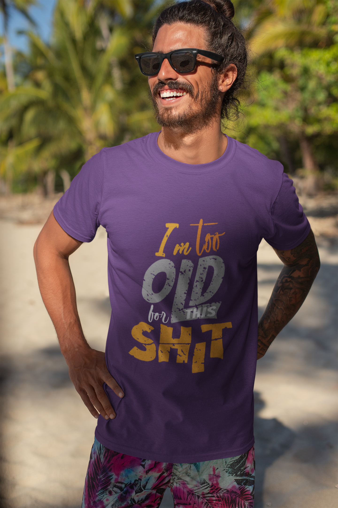 I Am Too Old For This Shit Mens Half Sleeves T-shirt- FunkyTeesClub