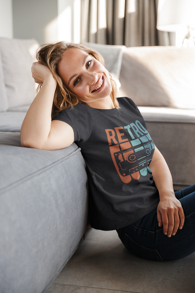 Retro Women Half Sleeves T-shirt- FunkyTeesClub