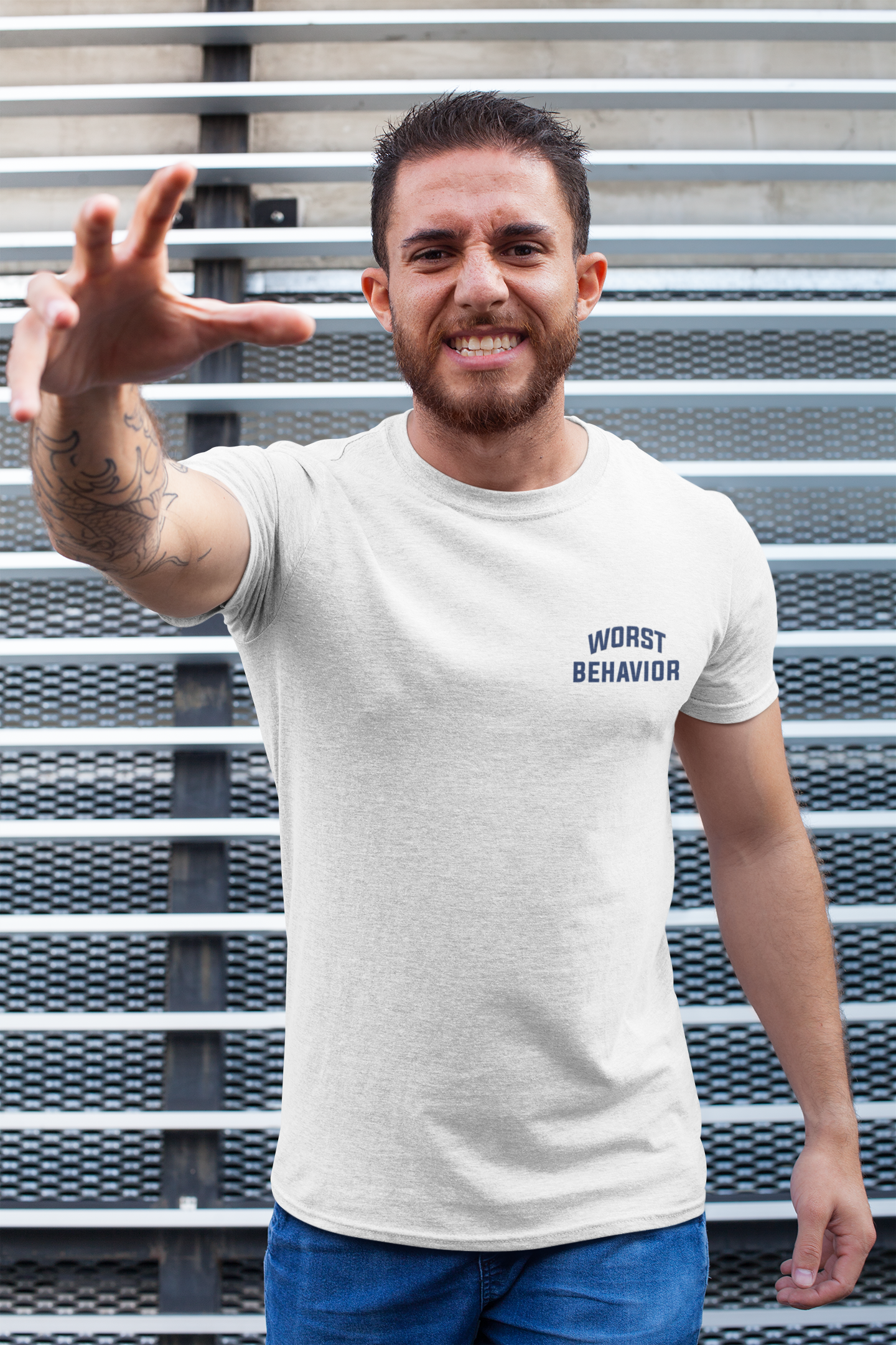 Worst Behavior Mens Half Sleeves T-shirt- FunkyTeesClub