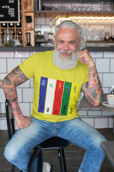 Ladakh Om Mani Padme Hum Mens Half Sleeves T-shirt- FunkyTeesClub