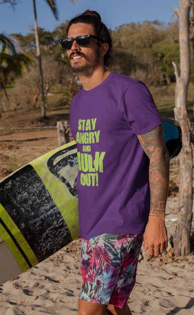 Hulk Out Mens Half Sleeves T-shirt- FunkyTeesClub