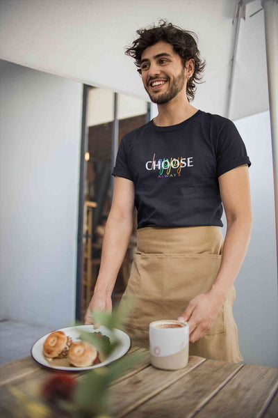 Choose Happy Always Mens Half Sleeves T-shirt- FunkyTeesClub