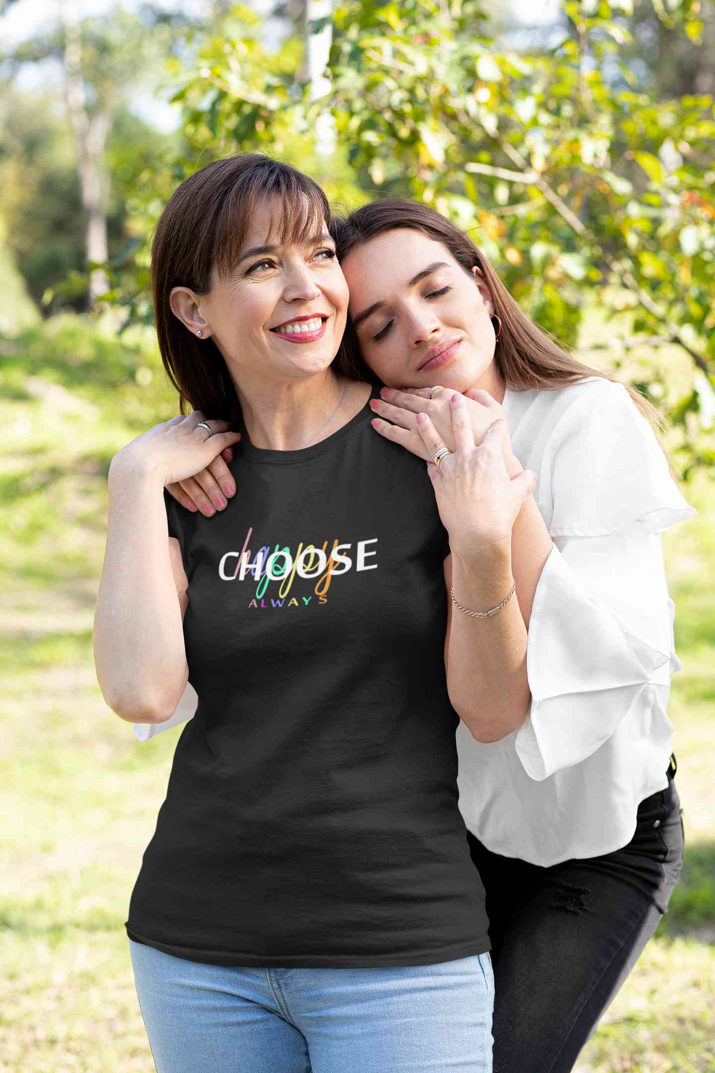 Choose Happy Always Women Half Sleeves T-shirt- FunkyTeesClub