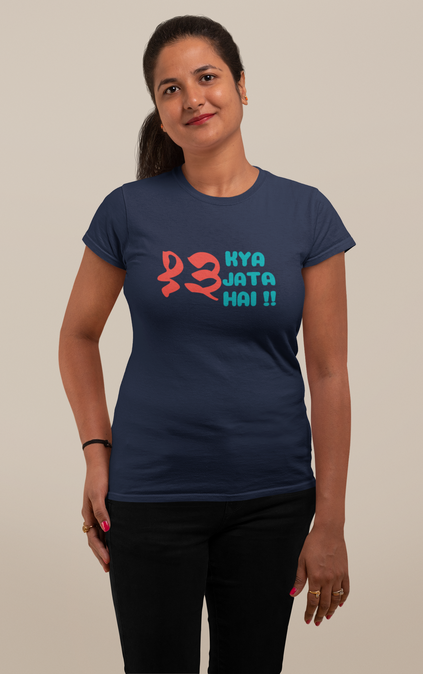 Tera Kya Jata Hai Women Half Sleeves T-shirt- FunkyTeesClub