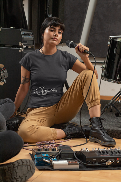 Hands Up Phew Phew Funny Women Half Sleeves T-shirt- FunkyTeesClub