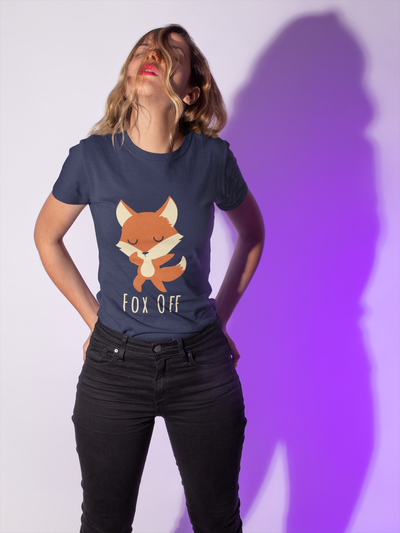 Fox Off Women Half Sleeves T-shirt- FunkyTeesClub