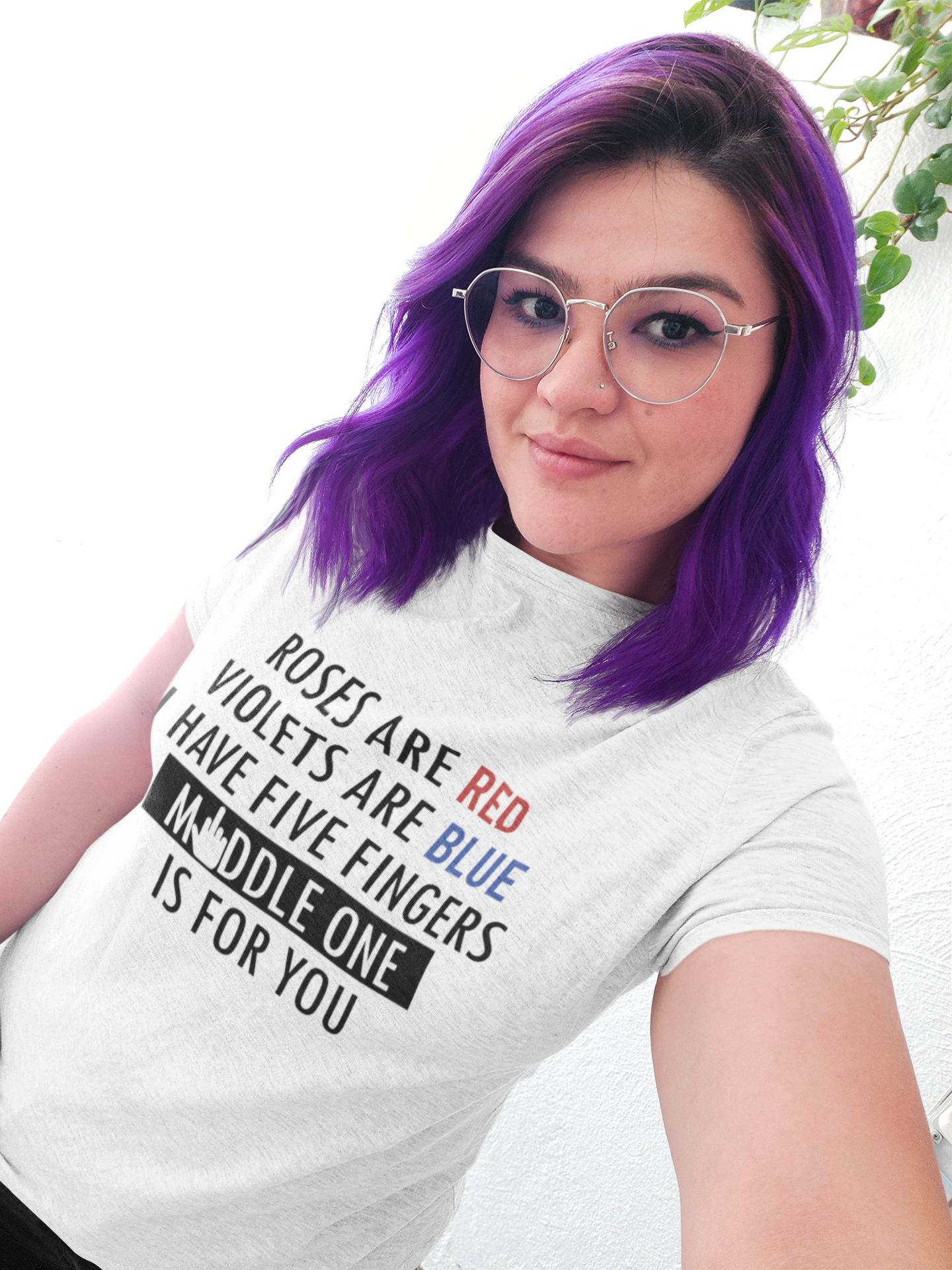 Middle One Women Half Sleeves T-shirt- FunkyTeesClub