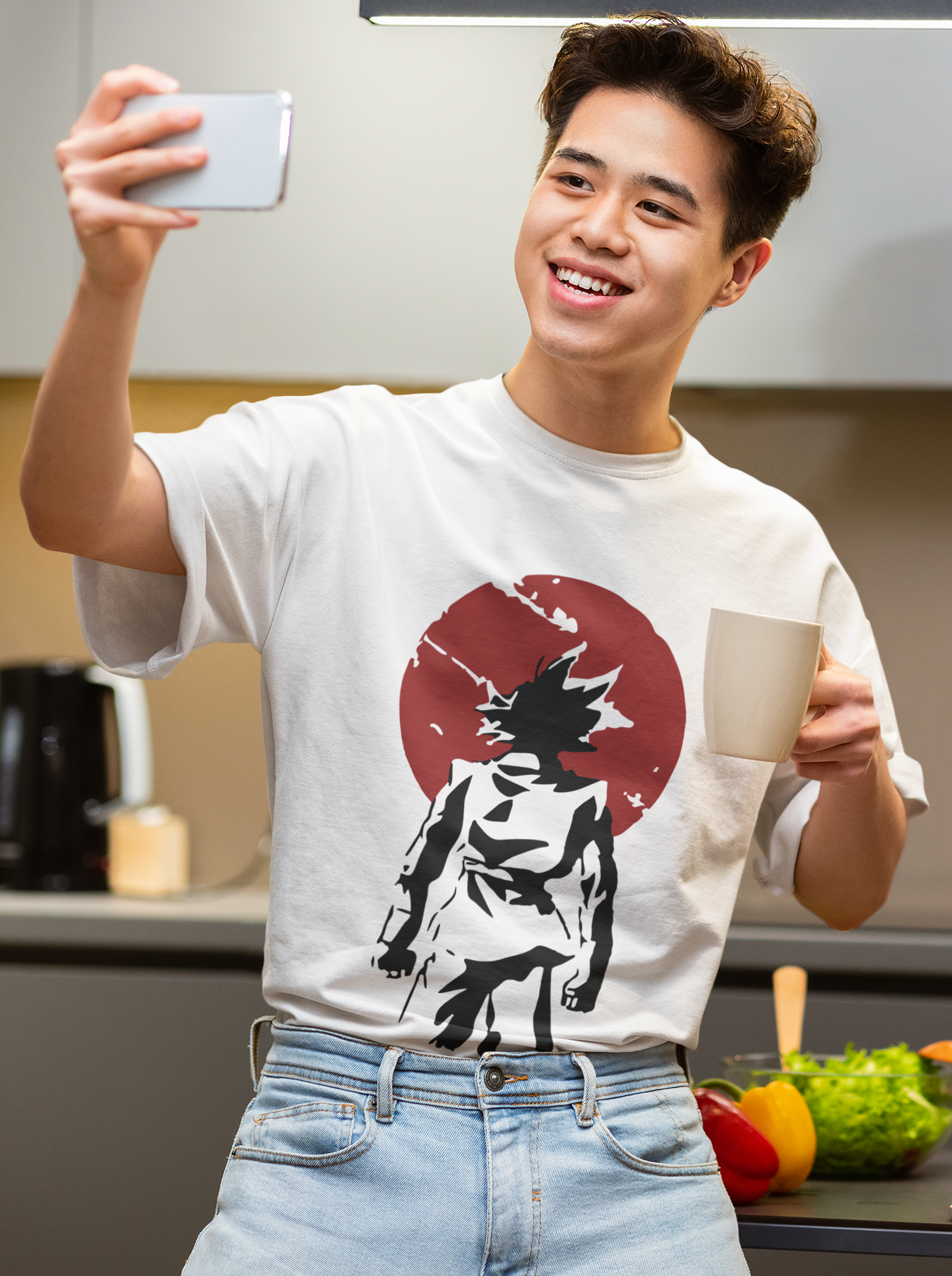 Goku Sun Anime Mens Half Sleeves T-shirt- FunkyTeesClub