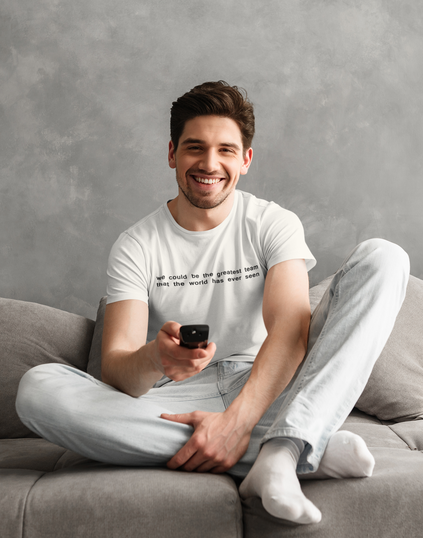 We Could Be The Greatest Team That The World Has Ever Seen Mens Half Sleeves T-shirt- FunkyTeesClub