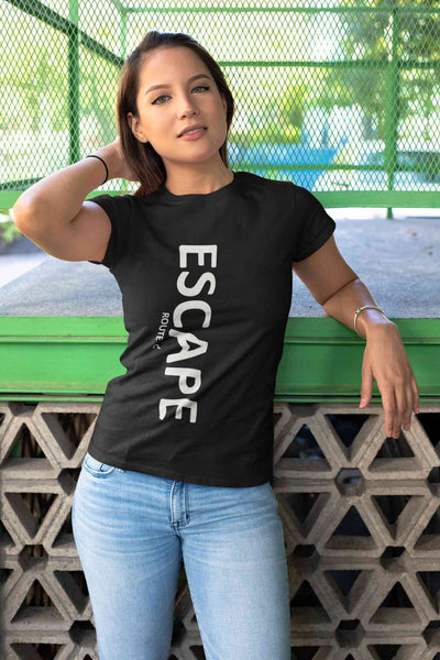 Escape Women Half Sleeves T-shirt- FunkyTeesClub