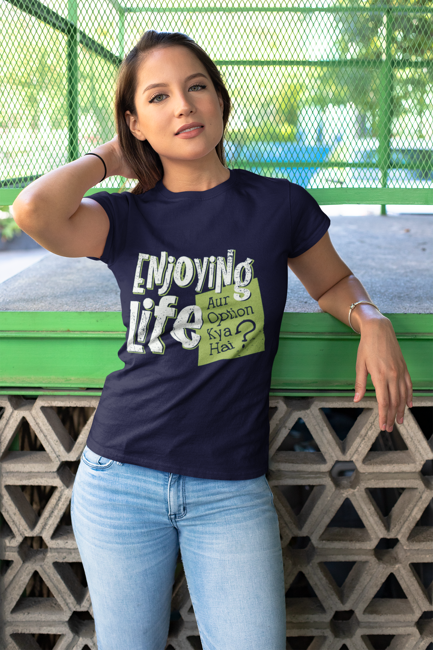 Enjoying Life Women Half Sleeves T-shirt- FunkyTeesClub